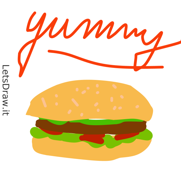 How To Draw Cheeseburger / 6gnqp84z8.png / LetsDrawIt