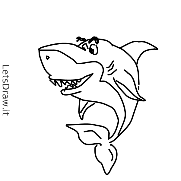 How to draw shark / LetsDrawIt