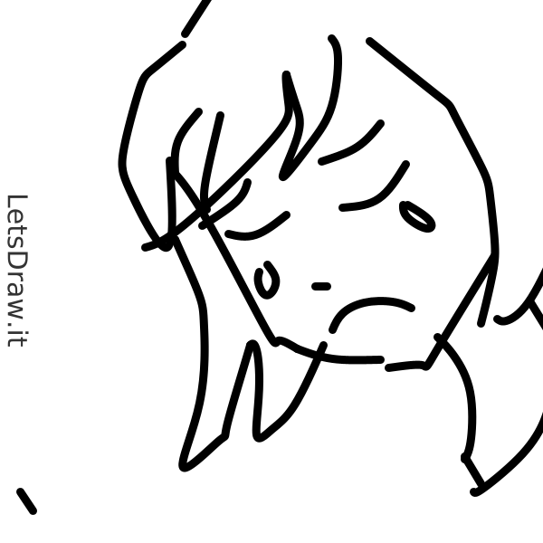 How to draw sad face / LetsDrawIt