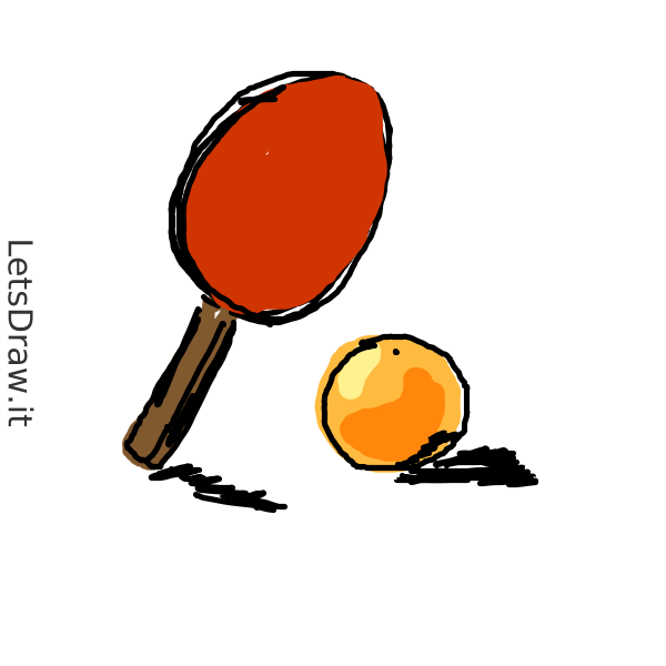 How to draw Ping Pong / LetsDrawIt