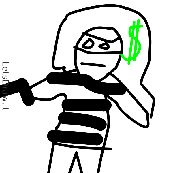 How to draw robber / 6x1beij6x.png / LetsDrawIt