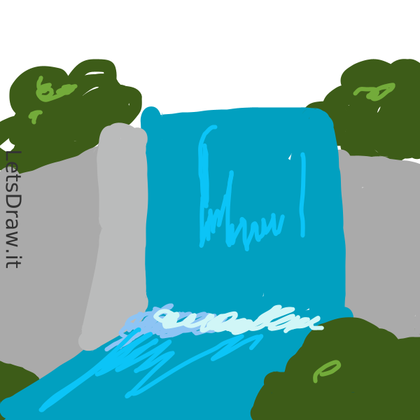 Waterfalls Drawable How to draw waterfall / 6ydqtimn1.png / LetsDrawIt