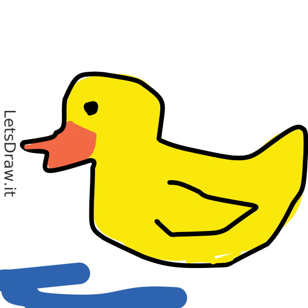 How to draw rubber duck / 6yeybmukq.png / LetsDrawIt