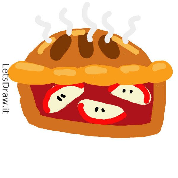 How to draw apple pie / 74n9tbkxa.png / LetsDrawIt