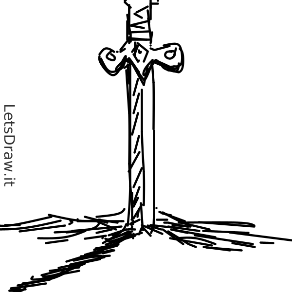 How to draw sword / 7egnri8nm.png / LetsDrawIt