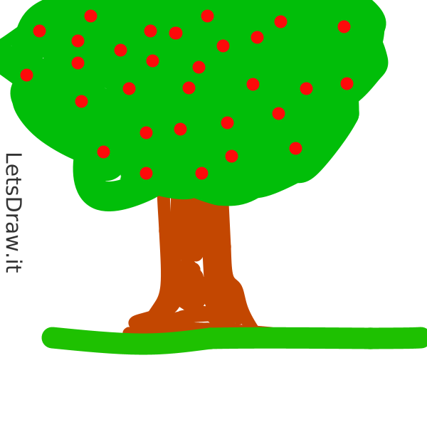 How to draw apple tree / 7sdpjgmix.png / LetsDrawIt