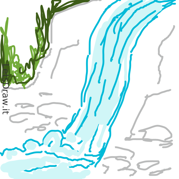Waterfalls Drawable How to draw waterfall / 7szqoh1rf.png / LetsDrawIt