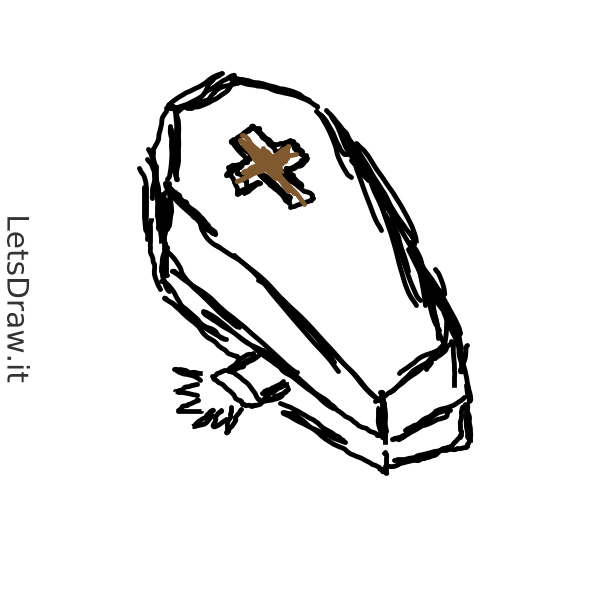 How to draw coffin / 7wrjbjop7.png / LetsDrawIt