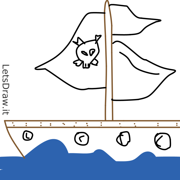 How to draw Boat / hzqwdz1h7.png / LetsDrawIt