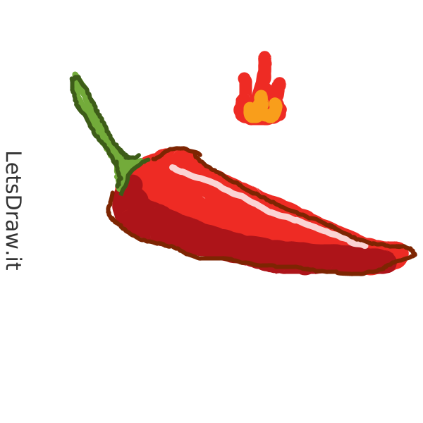 How to draw hot pepper / 83nkqnc34.png / LetsDrawIt