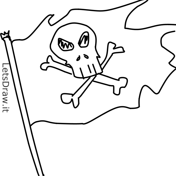 How to draw pirate flag / 85e3p36kg.png / LetsDrawIt