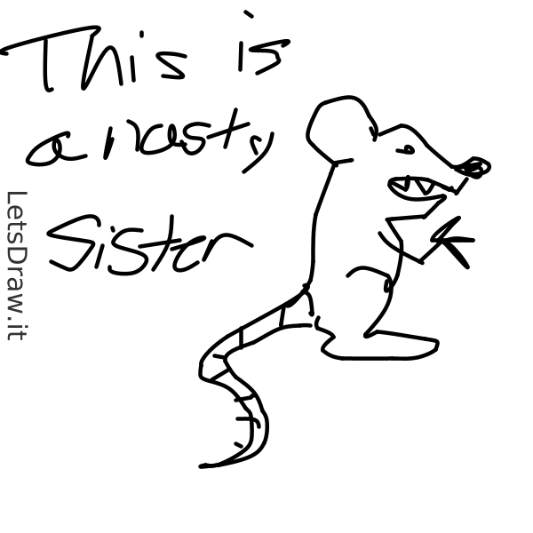 Drawed Rats How to draw rat / 8683b1pnw.png / LetsDrawIt