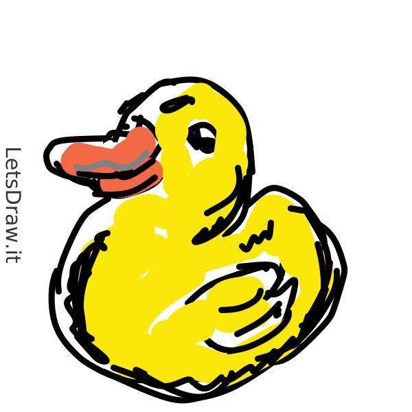 How to draw rubber duck / 8h1sranoa.png / LetsDrawIt