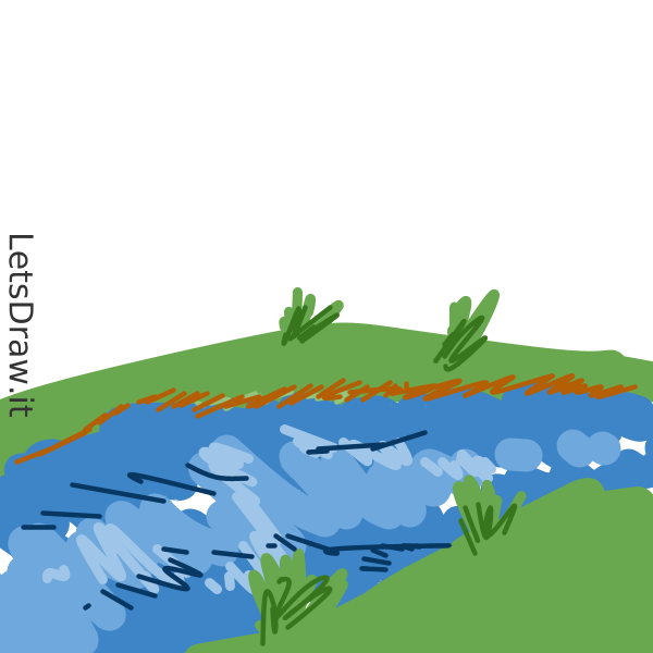 Drawed River How to draw river / 8iof8n6yc.png / LetsDrawIt