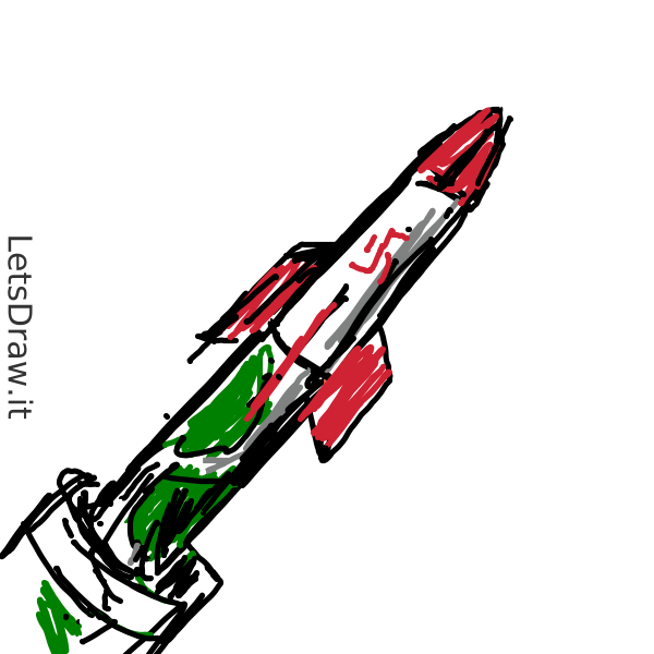 How to draw Missile / 8khqjywss.png / LetsDrawIt