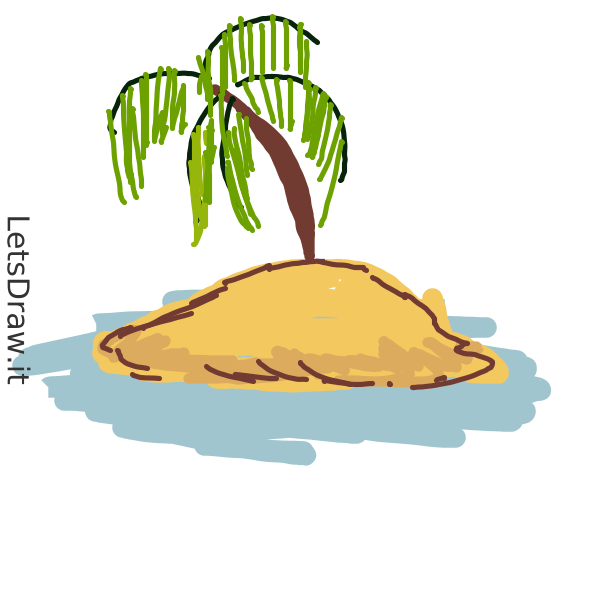 How to draw deserted island / 8nf7e8r7m.png / LetsDrawIt