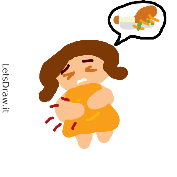 How to draw hungry / 8pi3ttyzq.png / LetsDrawIt