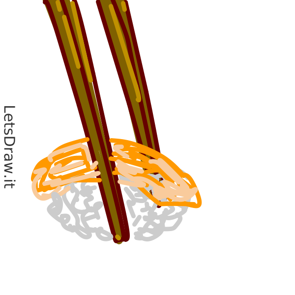 How to draw chopsticks / LetsDrawIt