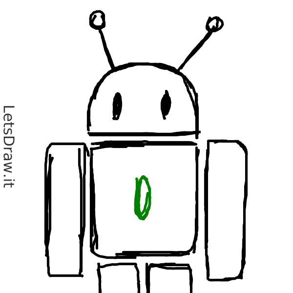 How to draw Android / 8u178sthn.png / LetsDrawIt