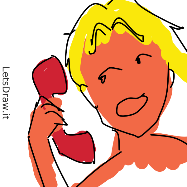 How to draw phone call / 8uf6b65zn.png / LetsDrawIt