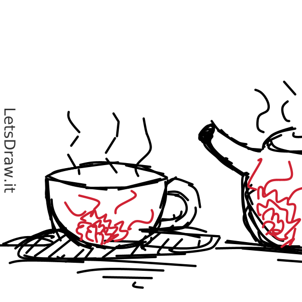 How to draw tea / 8yeuboze9.png / LetsDrawIt