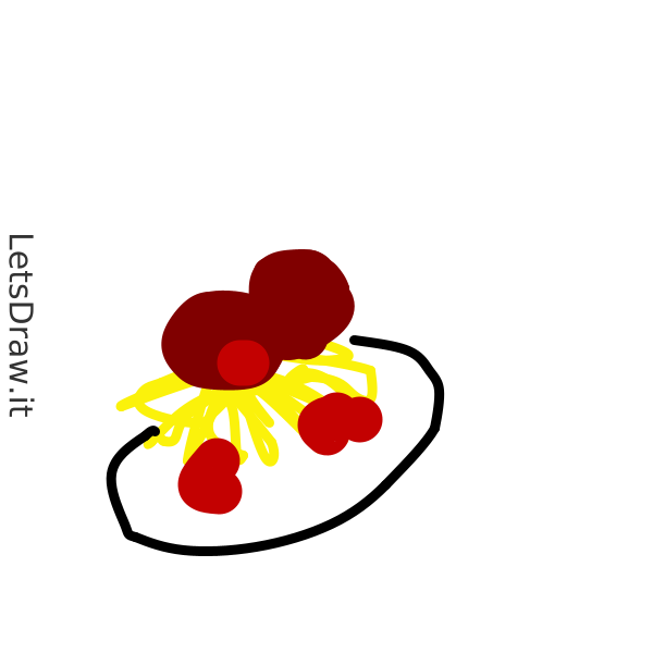 How to draw meatball / 91gej51ab.png / LetsDrawIt