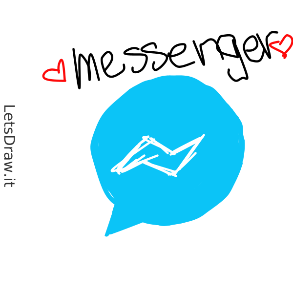 How to draw messenger / 95bfczts4.png / LetsDrawIt
