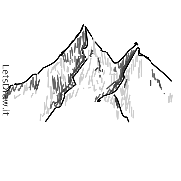 How to draw mountains / 98i885q4f.png / LetsDrawIt