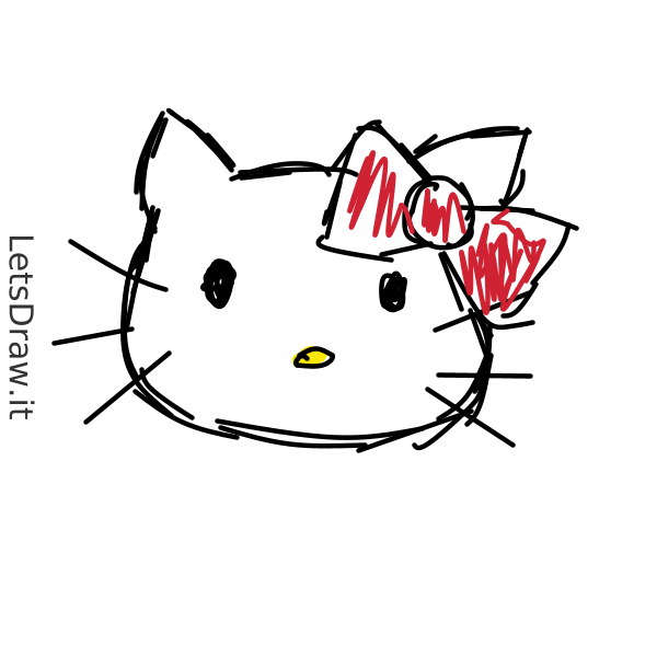 How to draw hello Kitty / 97zrbz8a4.png / LetsDrawIt