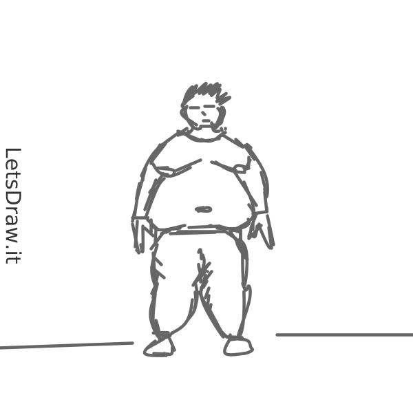 How to draw fat man / 9cwag74fw.png / LetsDrawIt