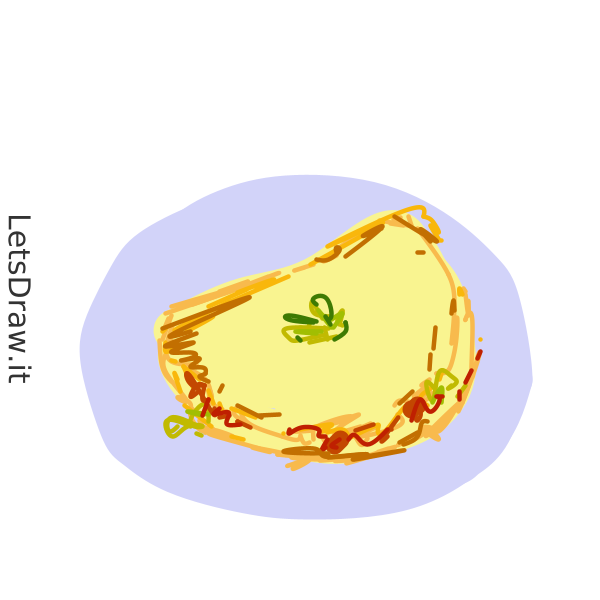 How to draw Omelette / LetsDrawIt