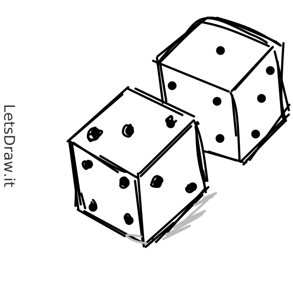 How to draw dice / a3pnk61f9.png / LetsDrawIt