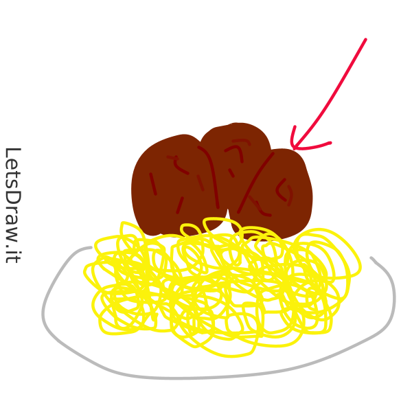 How to draw meatball / a54uktmor.png / LetsDrawIt