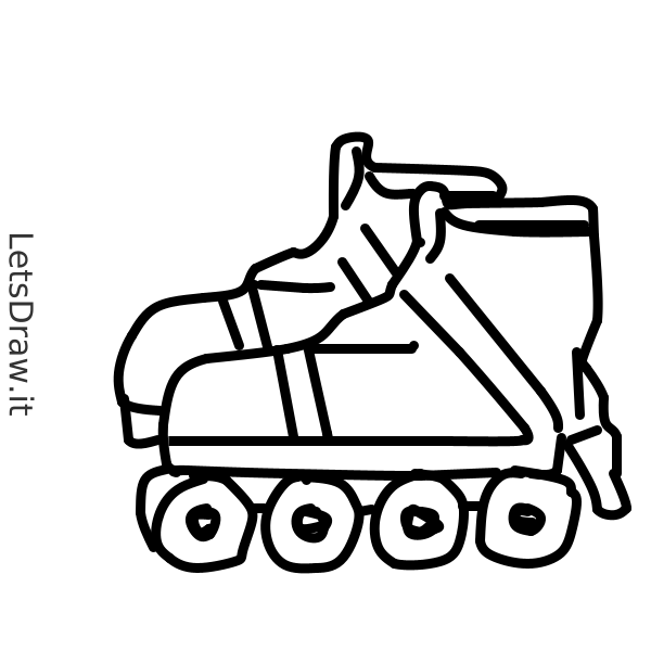 How to draw Rollerskates / Learn to draw from other LetsdrawIt players