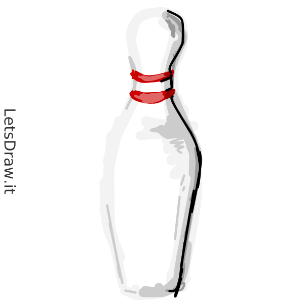 How to draw bowling pin / LetsDrawIt