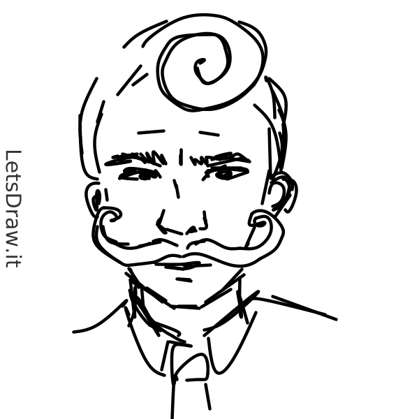 How to draw mustache / LetsDrawIt