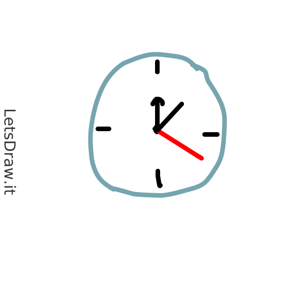 How to draw clock / adjhek4b4.png / LetsDrawIt