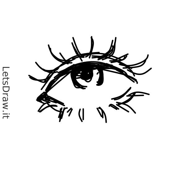 How to draw eyelashes / LetsDrawIt