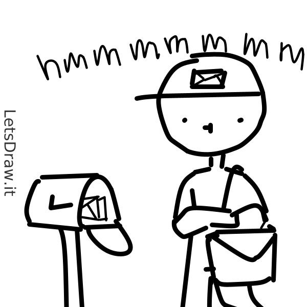 How To Draw Postmaster How to draw postman / ay1skt1wj.png / LetsDrawIt