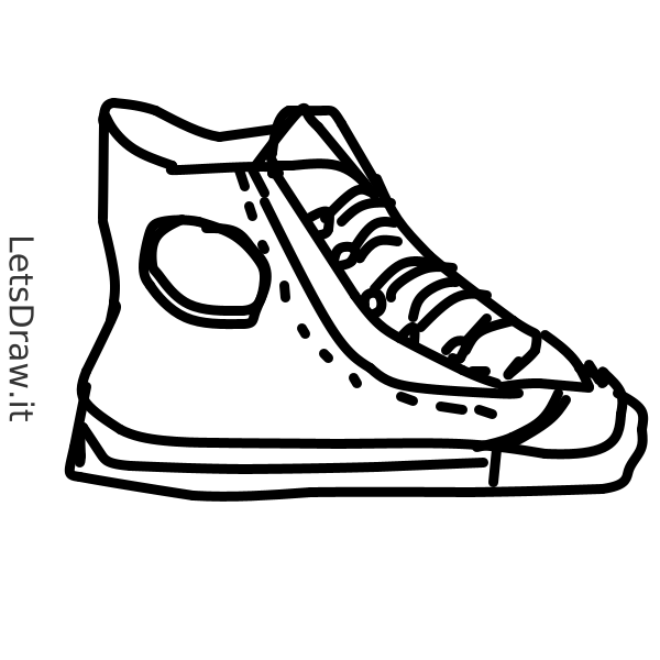 How to draw sneaker / b4chmfder.png / LetsDrawIt