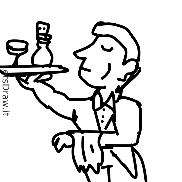 How To Draw Waiter   B5guks7oq.png   Letsdrawit