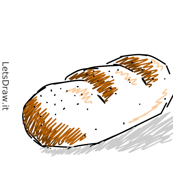 How to draw bread / LetsDrawIt