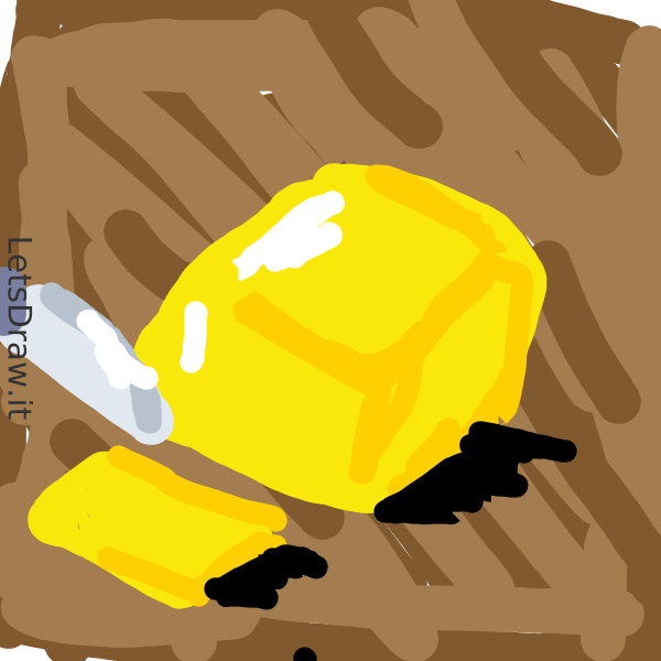 How to draw butter / be8crye5y.png / LetsDrawIt