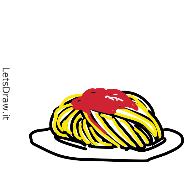 How to draw spaghetti / behab8s9m.png / LetsDrawIt