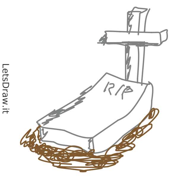 How to draw cemetery / bfmrawws.png / LetsDrawIt