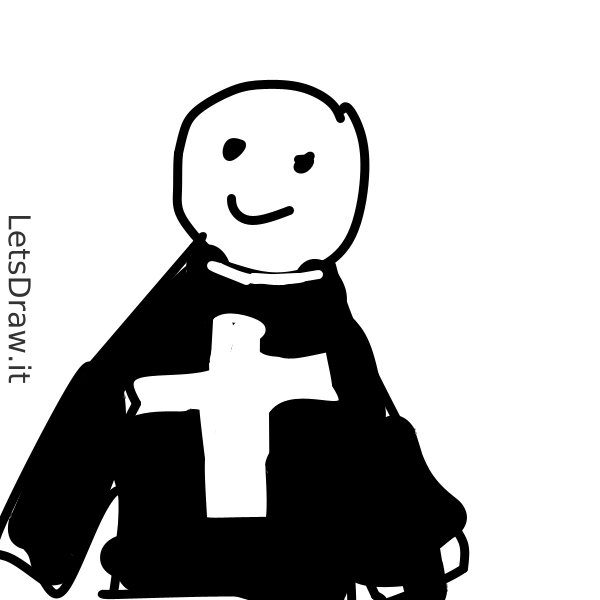 How to draw priest / bk1achpa4.png / LetsDrawIt