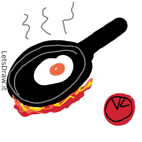 Pan Draw How to draw frying pan / bmejpq31u.png / LetsDrawIt
