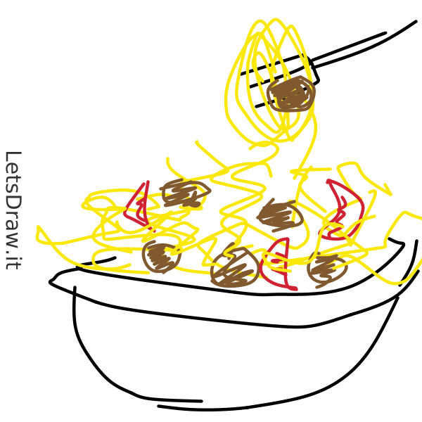 How to draw spaghetti / br9wbg7hu.png / LetsDrawIt