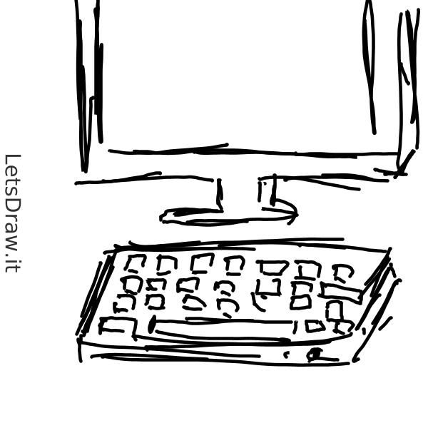 How to draw keyboard / bs7u84mse.png / LetsDrawIt