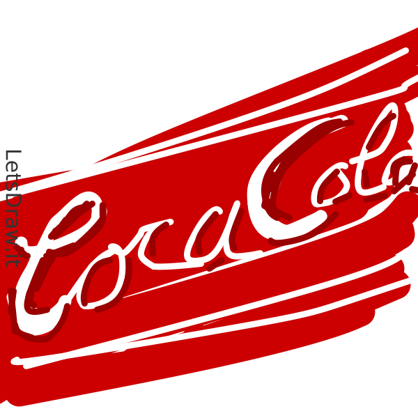 How to draw Coca Cola / bwmddek91.png / LetsDrawIt